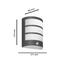 Philips 8720169269194 LED venkovní nástěnné svítidlo Python | 3,8W integrovaný LED zdroj | 800lm | 2700K