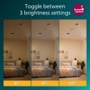 Philips 8721103038050 LED zápustné svítidlo Cilantro set 3ks | 5W integrovaný LED zdroj | 500lm | 2700K | černá