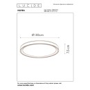 Lucide 79182/18/31 LED přisazené stropní svítidlo Nuria 1x18W | 1440lm | 2700K - bílá, stmívatelné