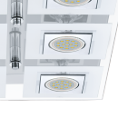 Eglo 92877 LED stropní svítidlo Cabo 9x3W | GU10 | 2160lm | 3000K - bílá, chrom