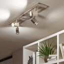 Eglo 93678 LED přisazené stropní bodové svítidlo Zeraco 4x5W | GU10 | 1600lm | 3000K - matný nikl