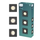 Philips 8721103037039 sada zápustných svítidel Peridot GU10 | černá