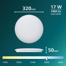 Philips 8721103069030 LED přisazené stropní svítidlo CL200 | 17W integrovaný LED zdroj | 1900lm | 4000K | bílá