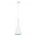 LEDKO 00340 závěsné stropní svítidlo E27 | 1x40W - bílá/stříbrná