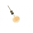 LEDKO 00422 kabel s objímkou 1x40W|E27 - nikl