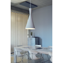 LEDKO 00340 závěsné stropní svítidlo E27 | 1x40W - bílá/stříbrná