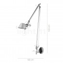LED Artemide Tolomeo braccio nástěnná lampa 11W, leštěný hliník