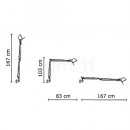 LED Artemide Tolomeo braccio nástěnná lampa 11W, leštěný hliník