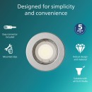 Philips 8720169392762 zápustný rámeček Peridot GU10 | chrom
