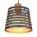 Globo 15451H závěsné stropní svítidlo Ablona 1x60W | E27 - černá, zlatá, přírodní