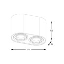 Zuma Line ACGU10-191-N bodové stropní svítidlo RONDOC | 50W GU10