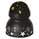 Emos DCPW05 LED dekorativní projektor - vesmír 2W | 3xAAA - teplá bílá, rotující světlo, černá