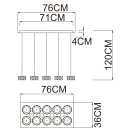 Globo 49350-92H LED závěsné stropní svítidlo Amur 1x96W | 6500lm | 4000K