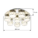 Globo 49350D5 LED přisazené stropní svítidlo Amur 1x64W | 4580lm | 4000K - stmívatelné