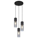 Globo 21000-3HB závěsné stropní svítidlo Annika 3x25W | E27 - černá, kouřová