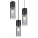 Globo 21000-3HB závěsné stropní svítidlo Annika 3x25W | E27 - černá, kouřová