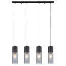 Globo 21000-4HB závěsné stropní svítidlo Annika 4x25W | E27 - černá, kouřová