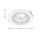 Zuma Line ARGU10-054-N zápustné svítidlo CHUCK | 15W GU10