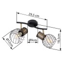 Globo 54013-2 přisazené stropní svítidlo Argusto 2x40W | E27 - černá