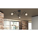 Globo 54013-3 přisazené stropní svítidlo Argusto 3x40W | E27 - černá