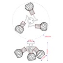 Globo 54013-3 přisazené stropní svítidlo Argusto 3x40W | E27 - černá