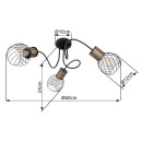 Globo 54013-3 přisazené stropní svítidlo Argusto 3x40W | E27 - černá