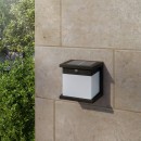 Philips 8721103105530 LED solární venkovní nástěnné svítidlo Diara | 4W integrovaný LED zdroj | 400lm | 2700K | černá