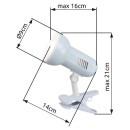 Globo 5496 svítidlo s klipem Basic 1x40W | E27 - bílá