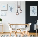 Globo 15345-3 závěsné stropní svítidlo Blacky 3x40W | E14 - černá, kouřová