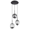 Globo 15345-3 závěsné stropní svítidlo Blacky 3x40W | E14 - černá, kouřová