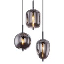Globo 15345-6 závěsné stropní svítidlo Blacky I 6x40W | E14 - černá, kouřová