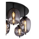 Globo 15345-6D přisazené stropní svítidlo Blacky I 6x40W | E14 - černá, kouřová