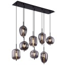 Globo 15345-8 závěsné stropní svítidlo Blacky 8x40W | E14 - černá, kouřová