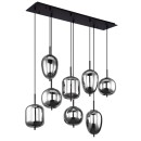 Globo 15345-8 závěsné stropní svítidlo Blacky 8x40W | E14 - černá, kouřová