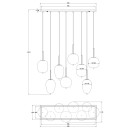 Globo 15345-8 závěsné stropní svítidlo Blacky 8x40W | E14 - černá, kouřová