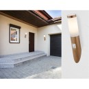 Globo 3157SW venkovní nástěnné svítidlo s pohybovým čidlem Jaicy 1x15W | E27 | IP44 - dřevo, opál