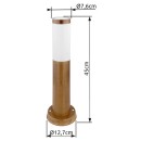 Globo 3158W zahradní sloupek Jaicy 1x23W | E27 | IP44 - dřevo, opál