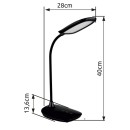 Globo GLB58455B LED stolní lampička BOTAL | 9W integrovaný LED zdroj | 520lm | 3000+4000+6500K