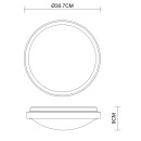 Globo 41764-12 LED stropní svítidlo Bruno 1x12W | 530lm | 3000-4500-6000K - opál, černá, hnědá