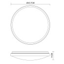 Globo 41764-24 LED stropní svítidlo Bruno 1x24W | 1000lm | 3000-4500-6000K - opál, černá, hnědá