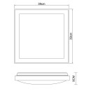Globo 41764-24Q LED stropní svítidlo Bruno 1x24W | 1020lm | 3000-4500-6000K - opál, černá, hnědá