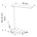 Globo 58400W LED stolní svítidlo Bulla 1x6W | 350lm | 3000-4500-6000K - stmívatelná, USB, dotykový spínač, bílá