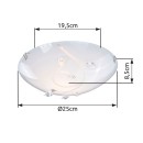 Globo 40404-1 stropní svítidlo Burgundy 1x60W | E27 - matný nikl, průhledný kříšťál