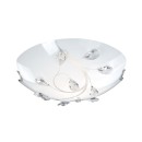 Globo 40404-2 stropní svítidlo Burgundy 2x40W | E27 - matný nikl, průhledný křišťál