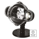 Emos DCPC03 LED dekorativní projektor - vločky 4W | IP44 - bílá, rotující světlo, černá