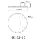 Globo 48493-12 LED přisazené stropní svítidlo CONSTANCE  | 12W integrovaný LED zdroj | 870lm | 3000/4000/6000K | zlatá