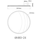 Globo 48493-24 LED přisazené stropní svítidlo CONSTANCE  | 24W integrovaný LED zdroj | 1624lm | 3000/4000/6000K | zlatá
