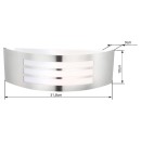 Globo 32094 venkovní nástěnná lampa Cornus 1x20W | E27 | IP44 - nerez, opál