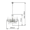 Globo 63116-5 závěsné stropní svítidlo Cumbra II 5x40W | E14 - průhledná