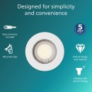 Philips 8720169392724 zápustný rámeček Peridot GU10 | bílá